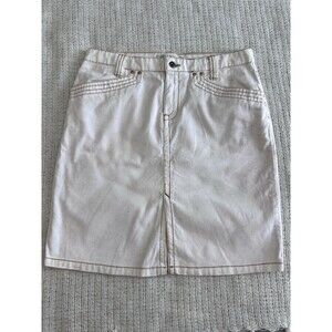 VTG Tommy Hilfiger Corduroy Skirt Womens Sz 10 Beige Classic Western Rodeo